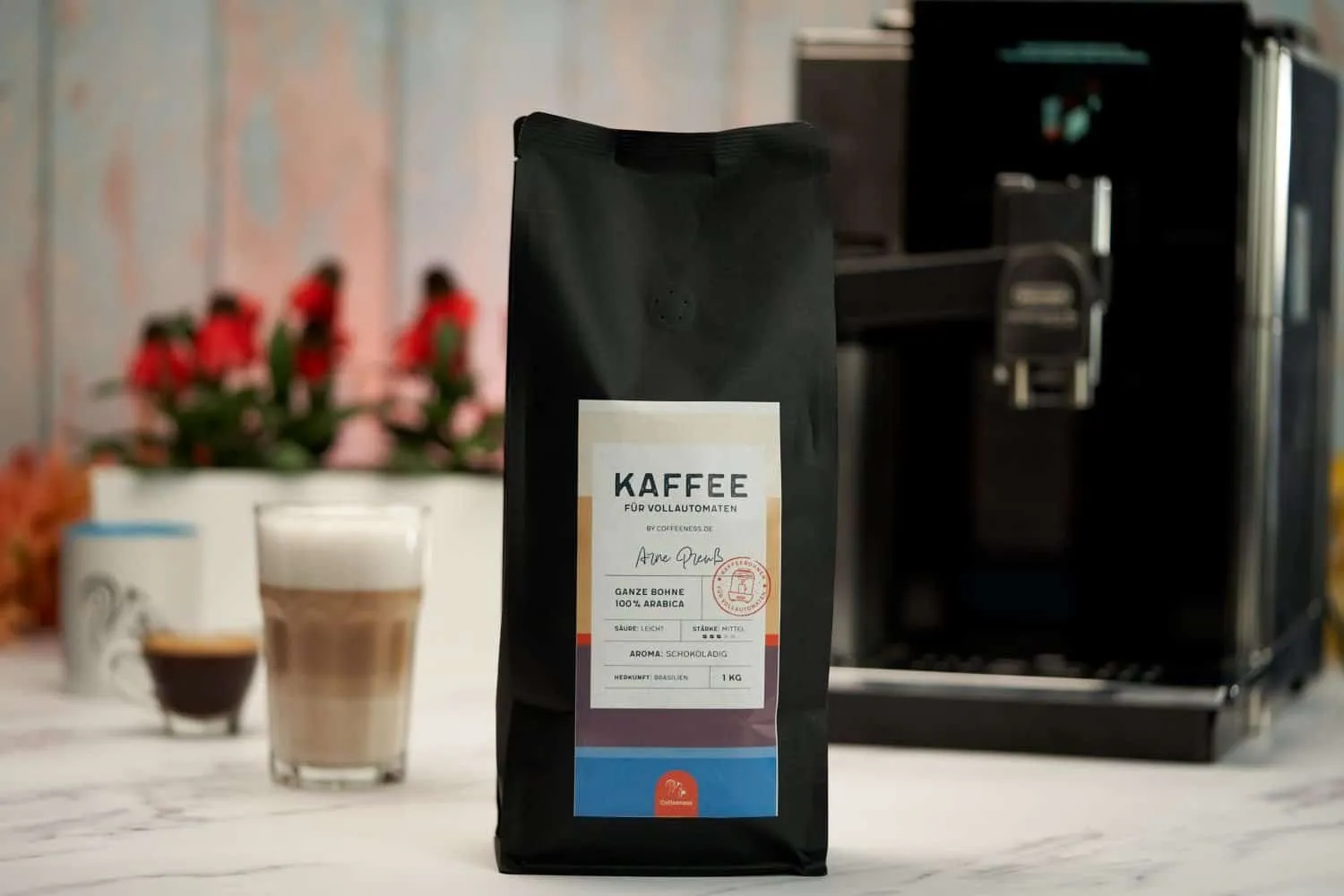 Coffeeness Kaffee für Vollautomaten DeLonghi Maestosa