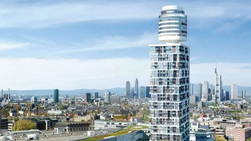 Computergenerierte Darstellung des neuen Henninger Turms