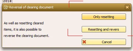 Confirmation dialog for document reversal