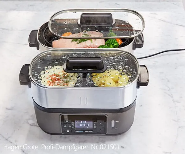 Dampfgarer und Mixer für gesunde, nährstoffschonende Zubereitung