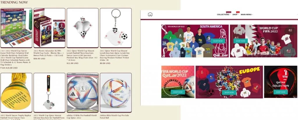 Darstellung einer Phishing-Seite, die während der FIFA Fußball-Weltmeisterschaft 2022 vermeintliche Preise wie das iPhone 14 für die Vorhersage von Spielergebnissen verspricht.