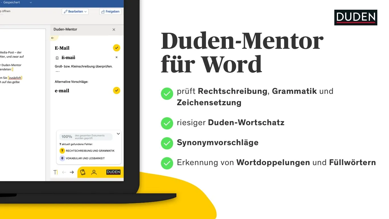 Das Duden-Mentor-Word-Add-in im Microsoft Office Store