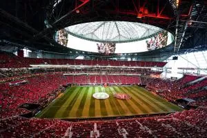 Das Mercedes-Benz Stadium in Atlanta, USA, bereit für die FIFA Weltmeisterschaft 2026