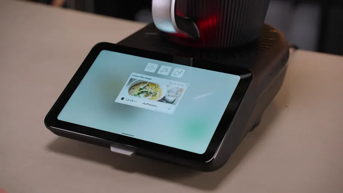 Das Quick-Menü des Thermomix TM7 lässt sich jederzeit aufrufen und ist für eine schnelle und präzise Bedienung unerlässlich.