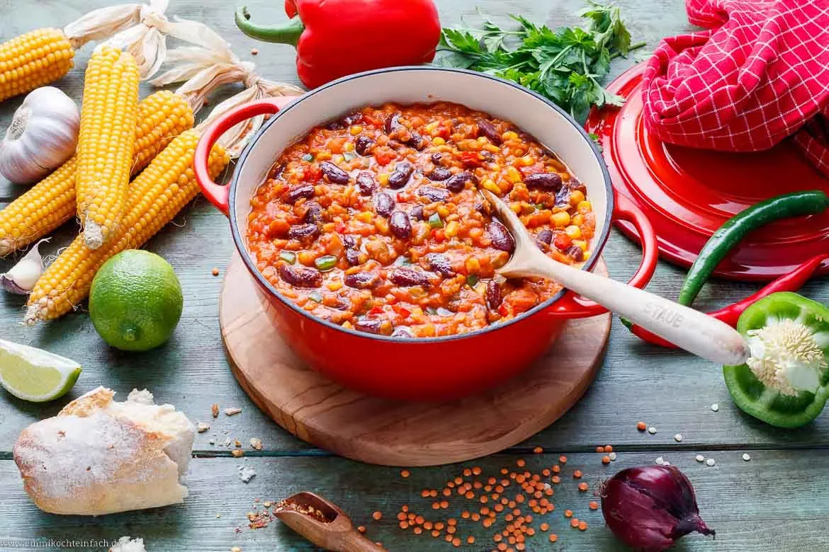 Das vegetarische Chili - schnell und einfach - www.emmikochteinfach.de