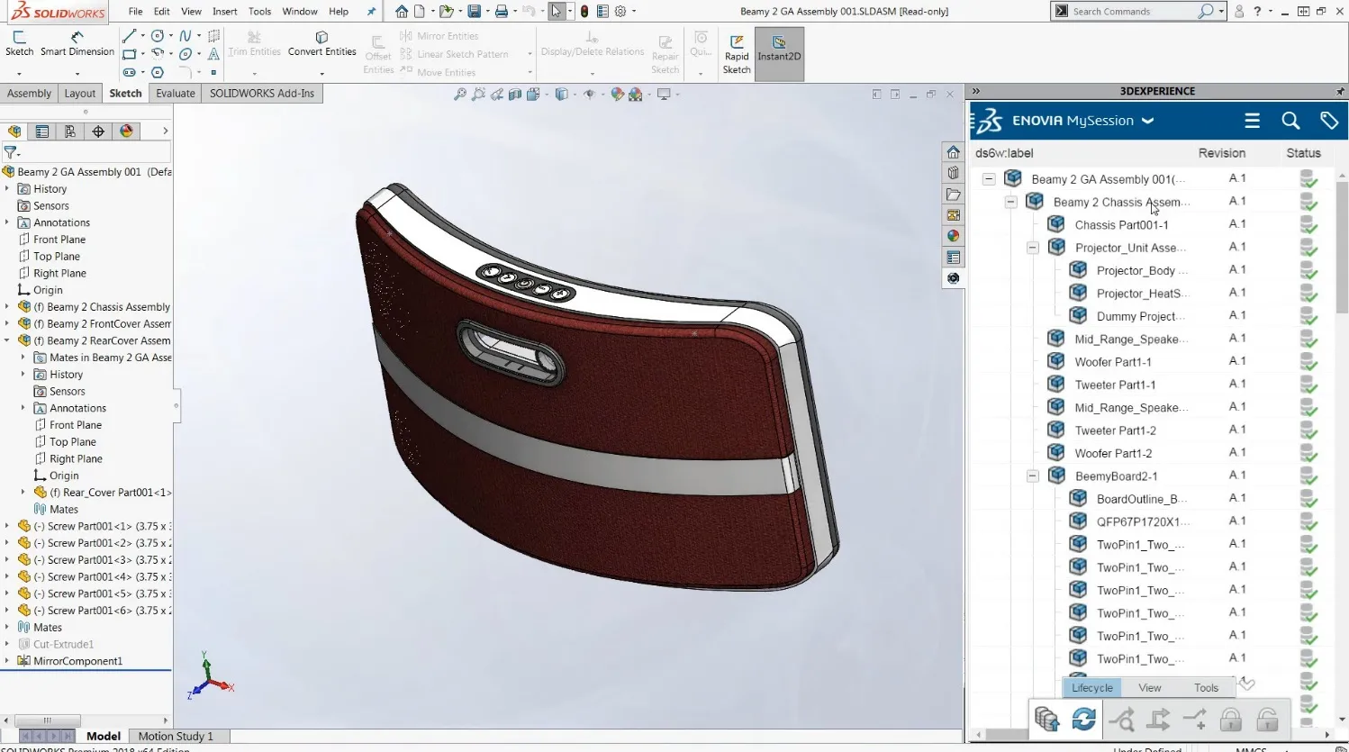 Dashboard zur Überwachung des Produktlebenszyklus und der Effizienz im SOLIDWORKS PLM System