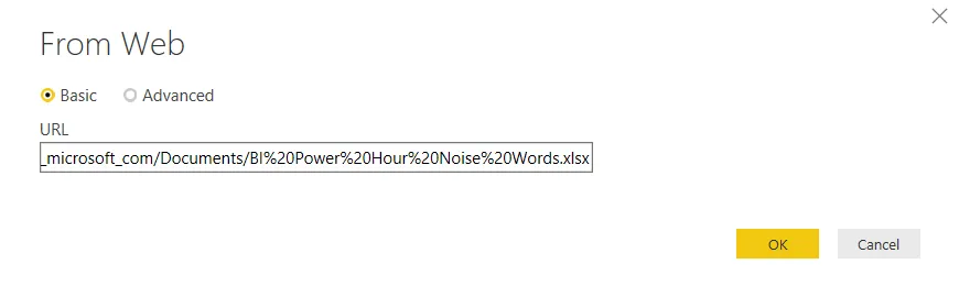 Datenquelle Web in Power BI