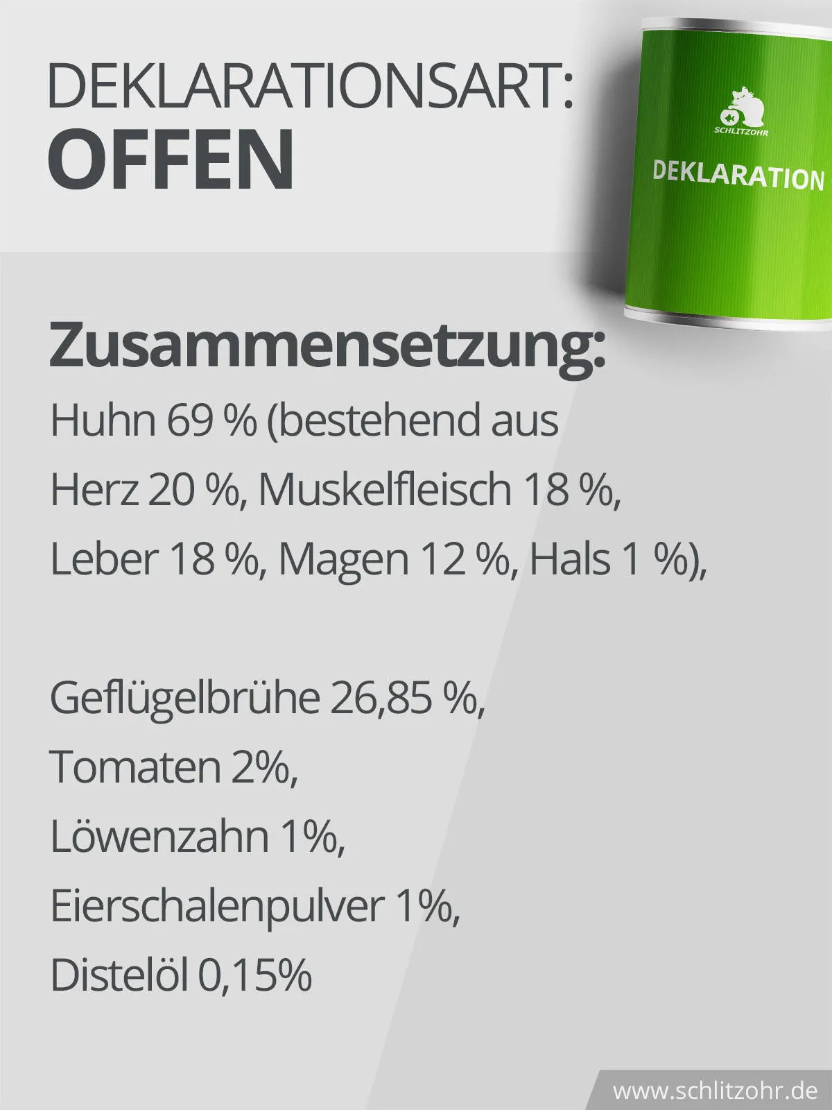 Deklarationsart offen - Infografik