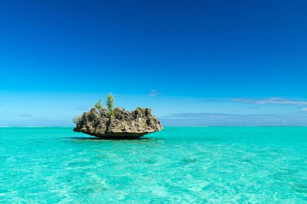 Der Crystal Rock vor der Küste von Mauritius