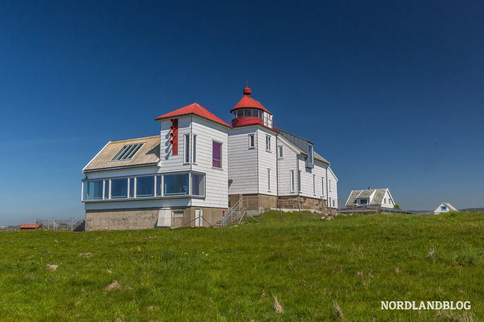 Der Leuchtturm Kvassheim Fyr, ein wichtiger Orientierungspunkt an der Küste Südnorwegens