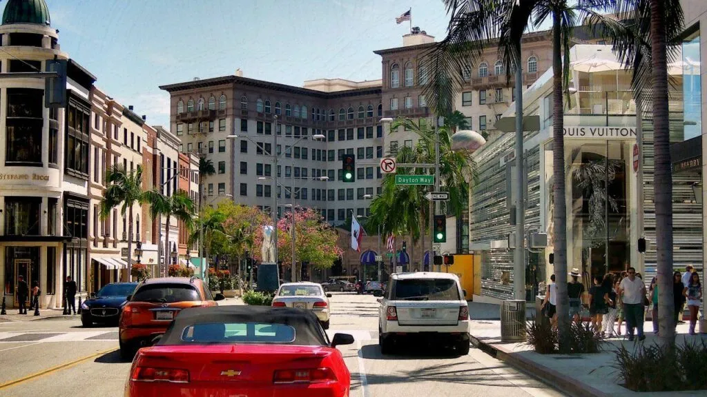 Der Rodeo Drive in Beverly Hills.