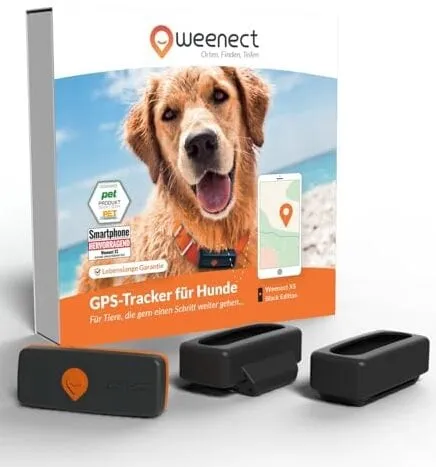 Der Weenect XS Hundetracker, klein und leicht