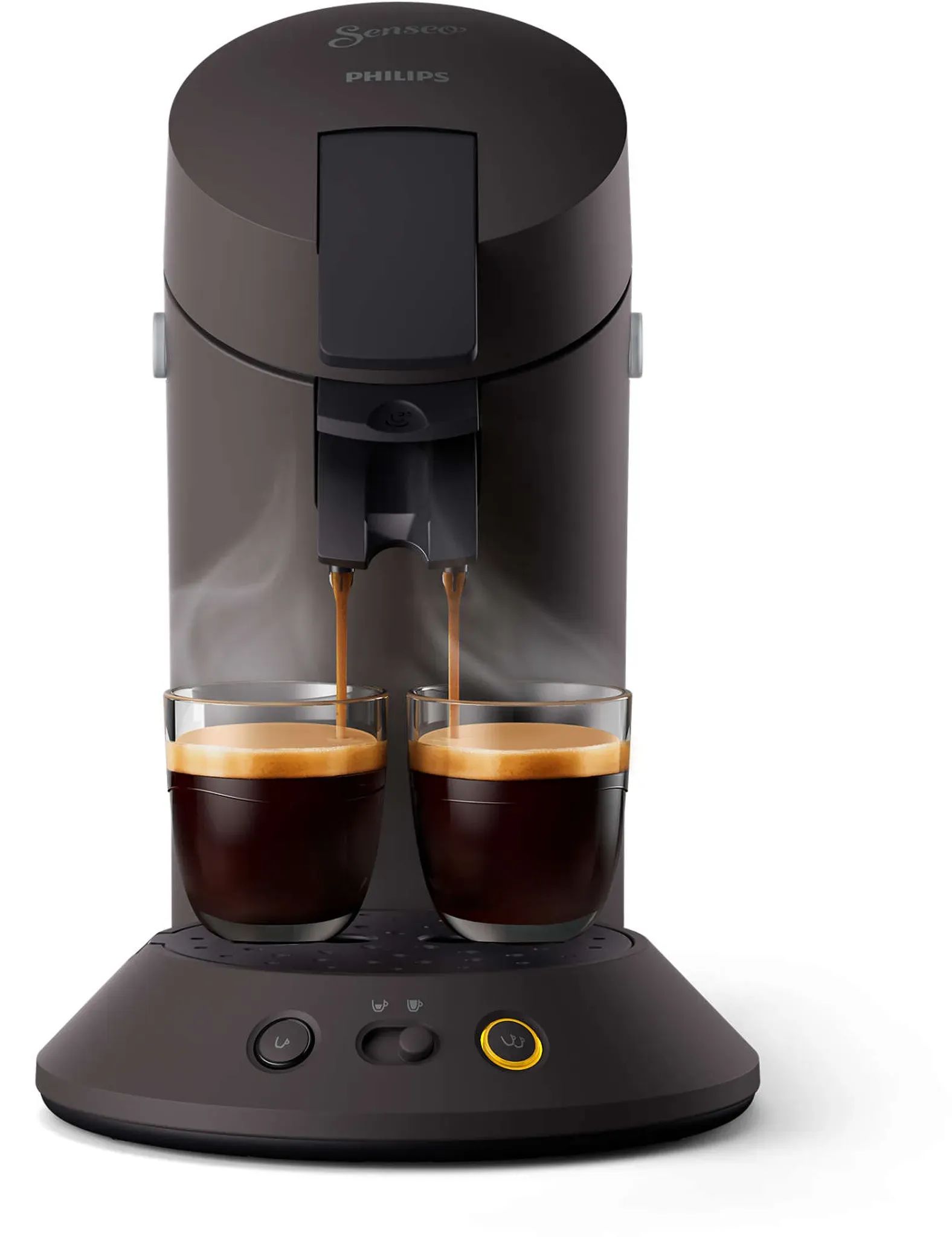 Detailansicht der 700 Watt Senseo Kaffeemaschine, optimiert für den Einsatz in Reisemobilen und Camping