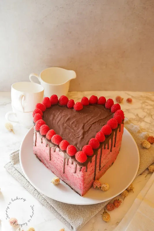 Detailliertes Himbeer-Schoko-Herz Rezept