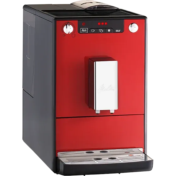 Details der herausnehmbaren Brühgruppe des Melitta Solo Rot