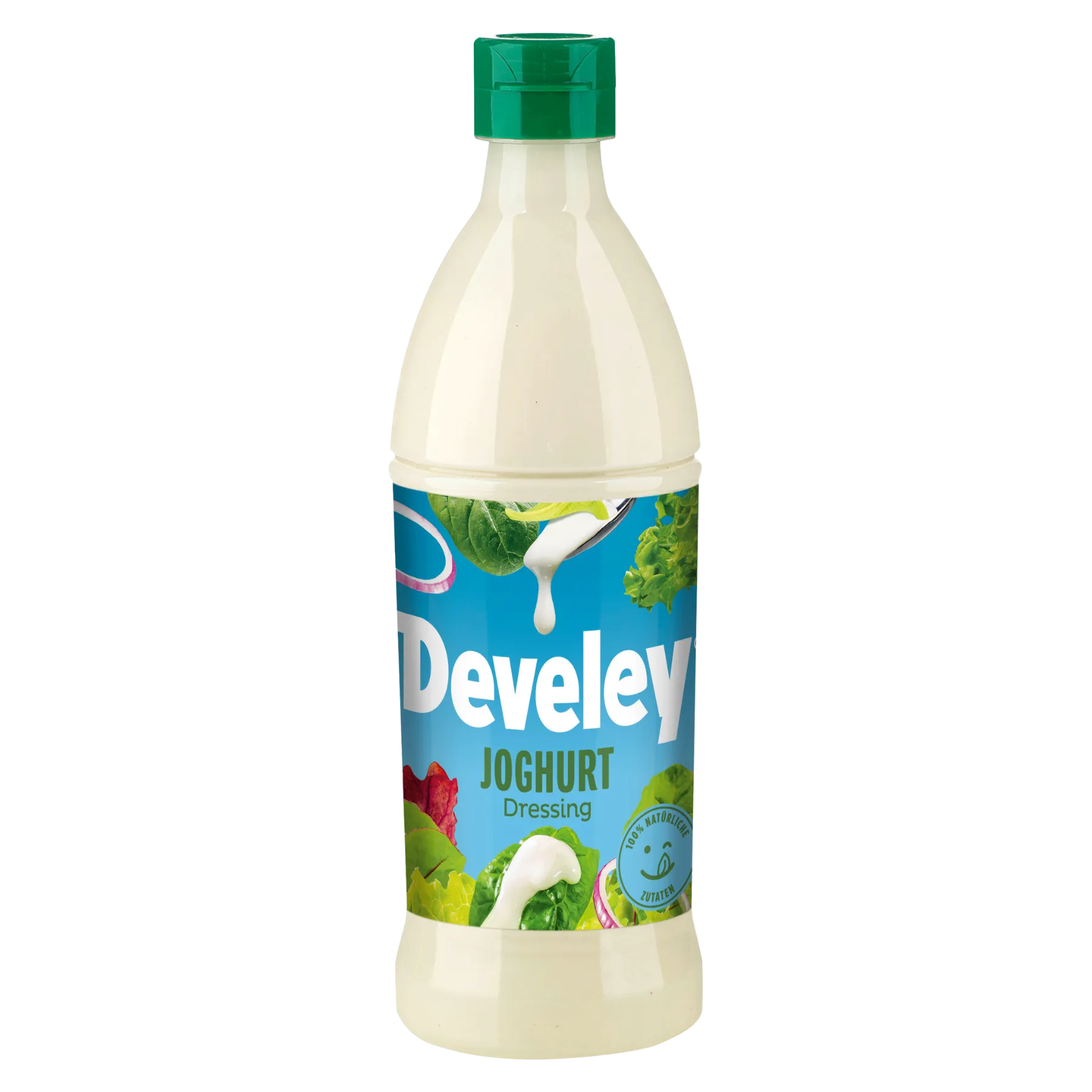 Develey Joghurt Dressing in der Plastikflasche, 500ml, passt zu Geflügel, Salat und Grillgemüse, glutenfrei