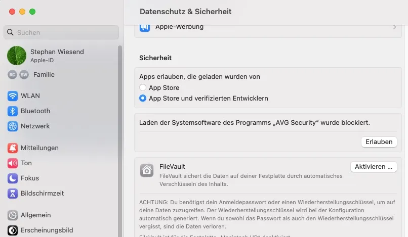 Die Installation muss umständlich genehmigt werden.