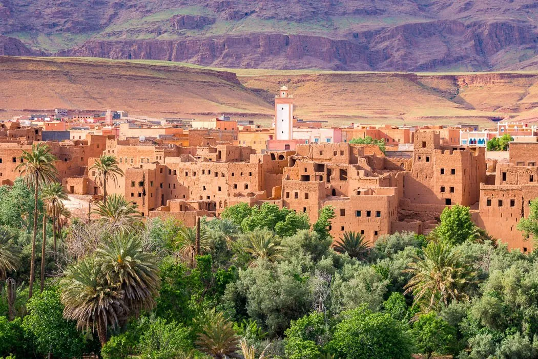 Die Kasbah in Tinerhir, Marokko, mit ihrer beeindruckenden Architektur