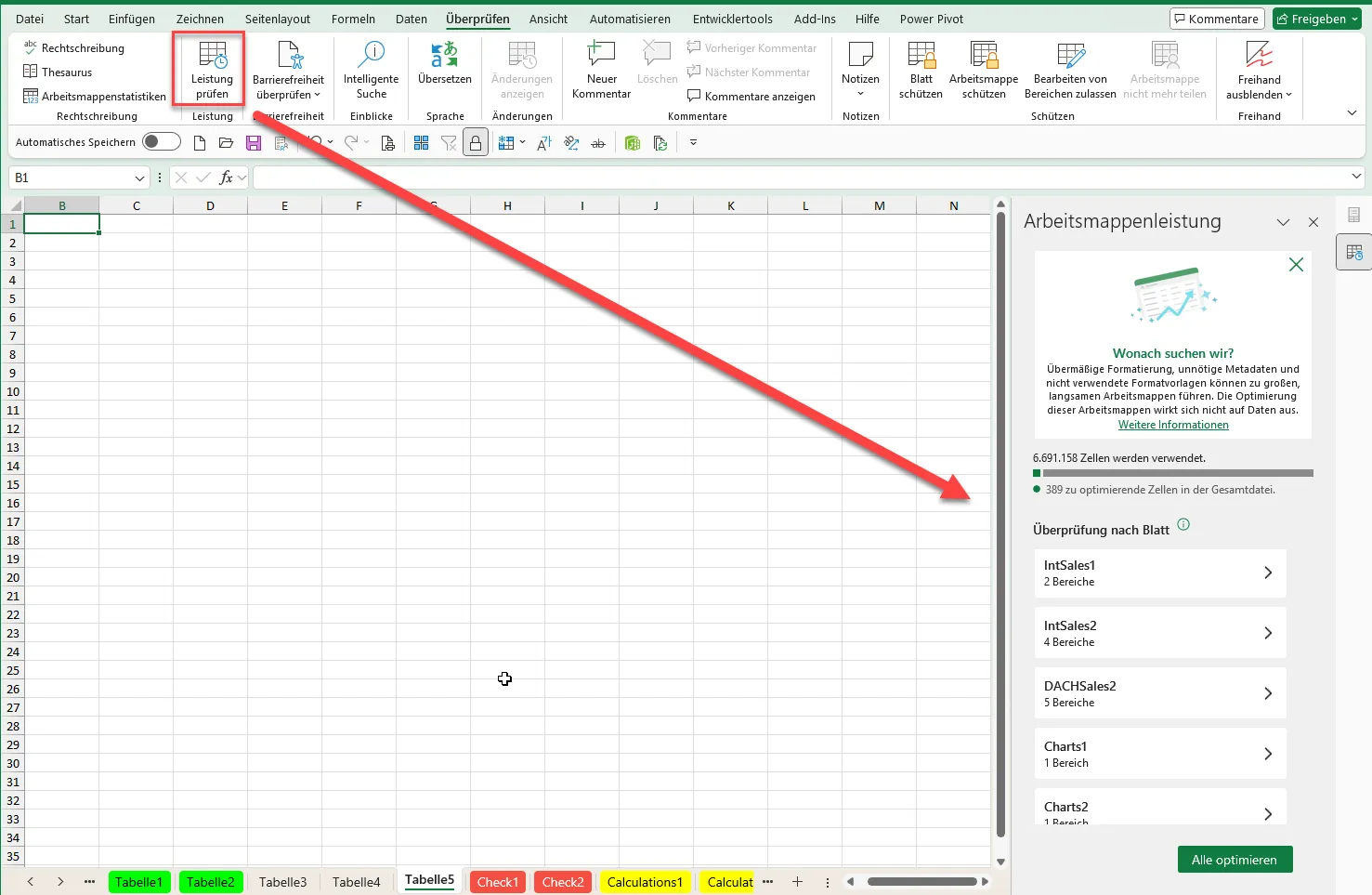 Die neue Funktion ‚Leistung prüfen‘