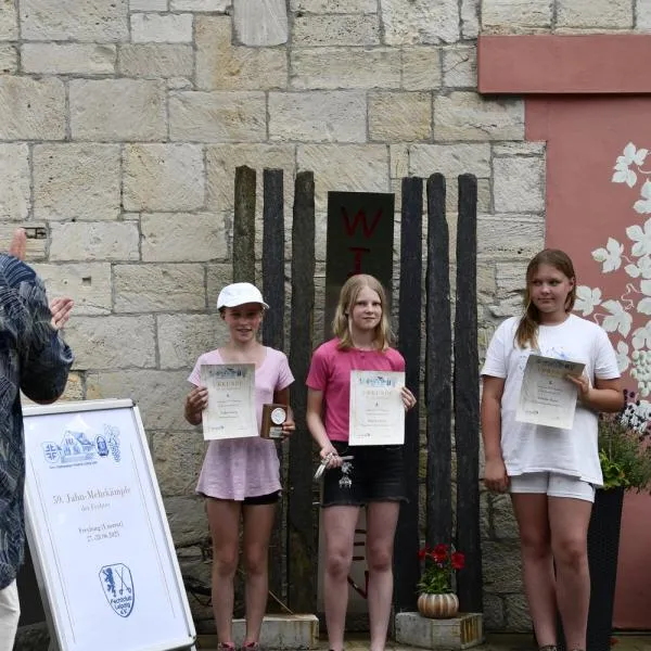 Die Siegerehrung ist ein Dankeschön an alle Teilnehmer und Helfer der Jahnmehrkämpfe