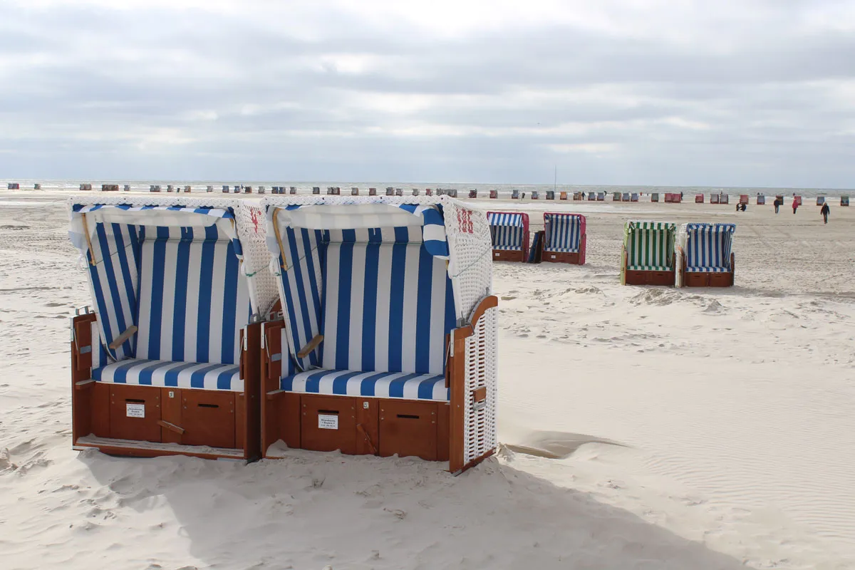Die Strandkörbe in Norddorf am Strand