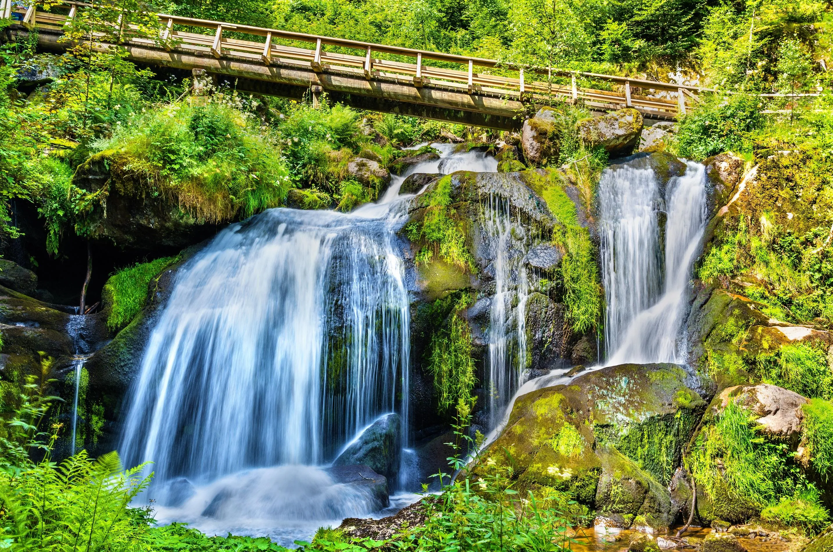 Die tosenden Triberger Wasserfälle im Schwarzwald, ein beeindruckendes Reiseziel