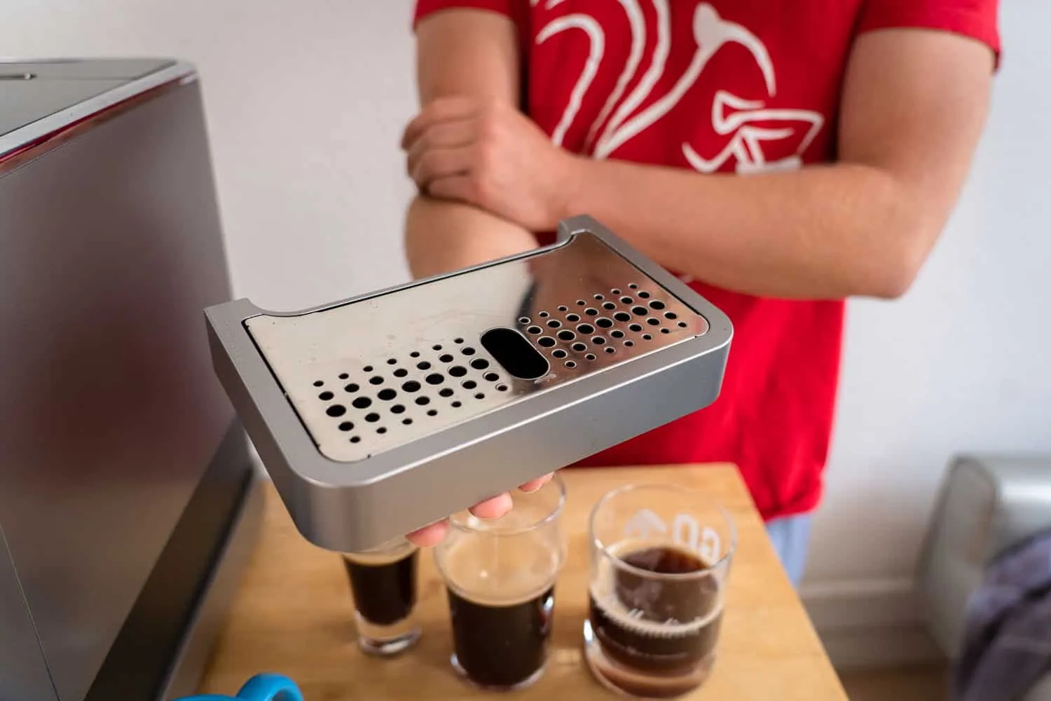 Die Tropfschale des Tchibo Kaffeevollautomaten