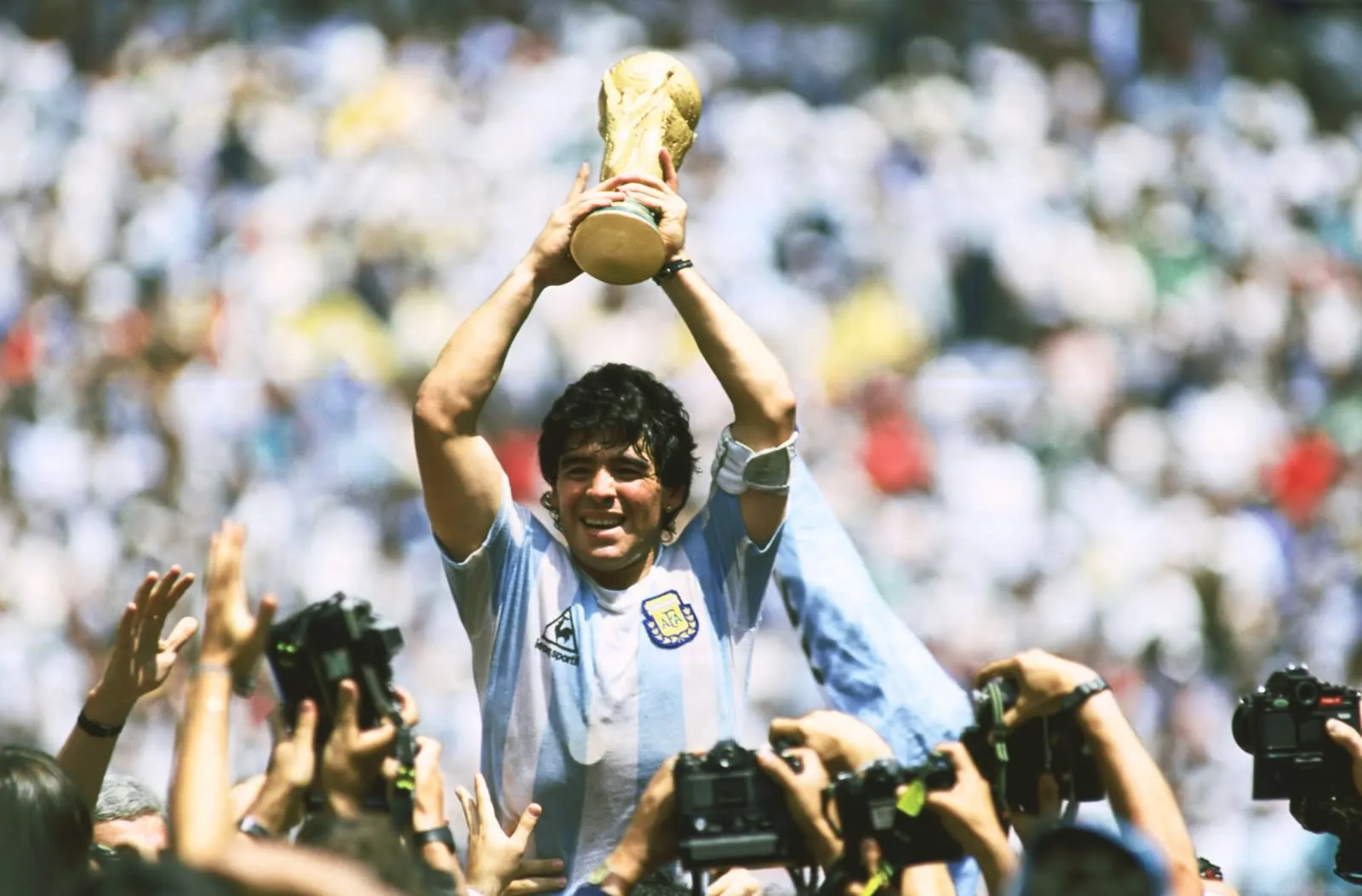 Diego Maradona im argentinischen Trikot bei der FIFA WM 1986