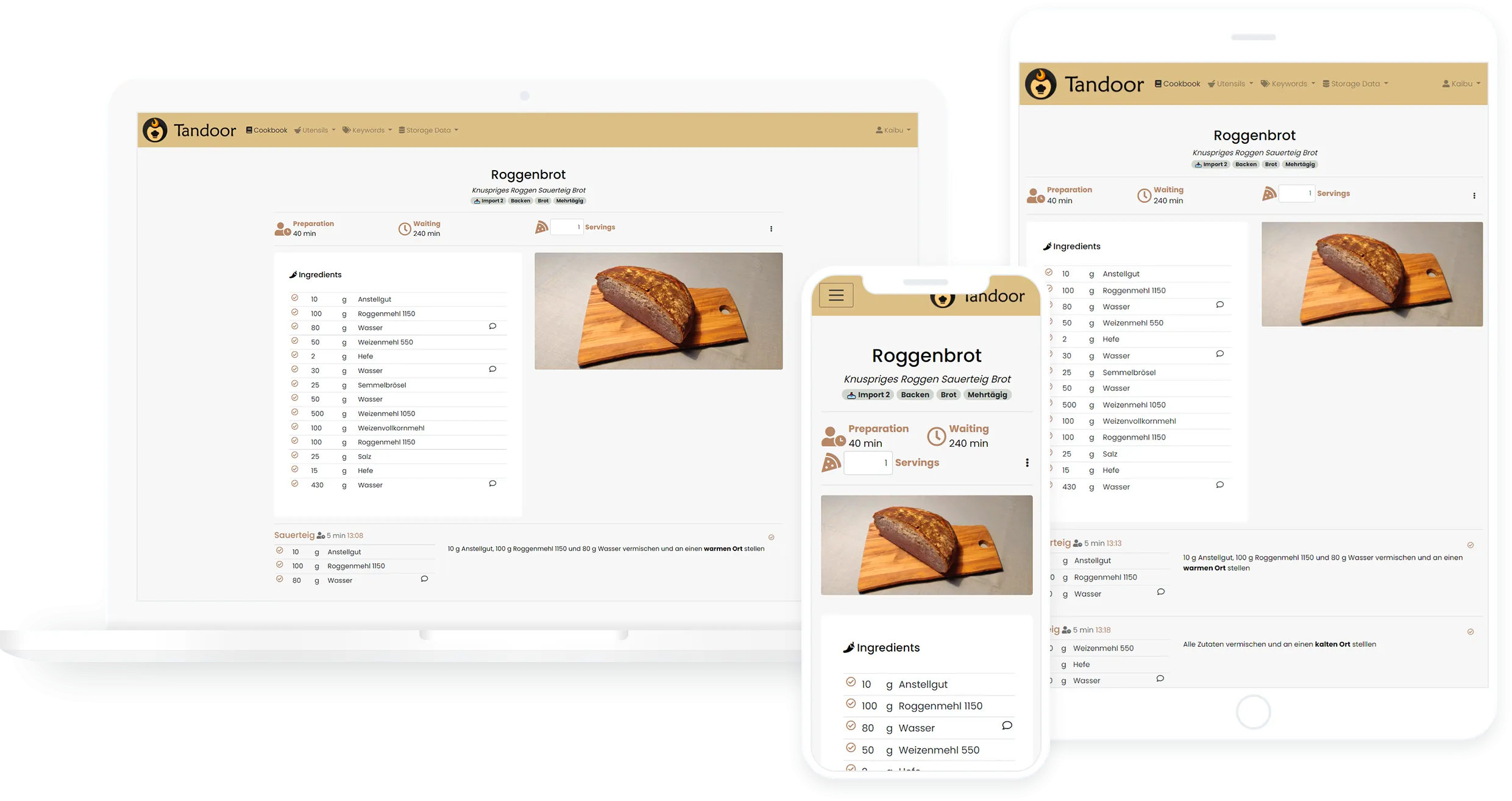 Digitale Rezeptverwaltung für exotische Gerichte wie Tandoori