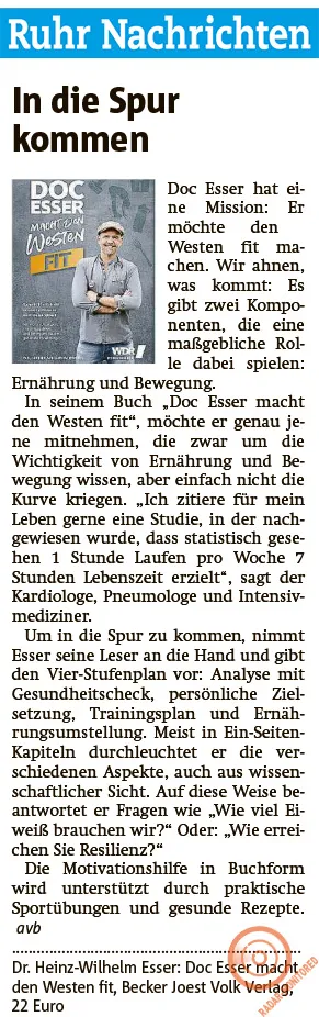 Doc Esser macht den Westen fit - Gesunde Rezepte