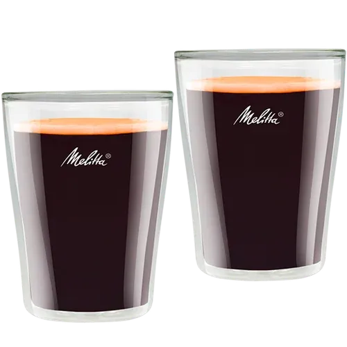 Doppelwandige Melitta Kaffee-Gläser (2er-Set) für den besonderen Kaffeegenuss, günstig im Outlet.
