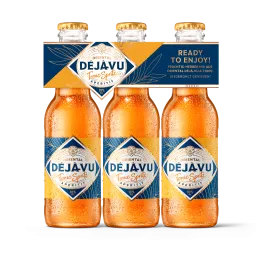 Drei kleine Flaschen Oriental Déjà-Vu Tonic RTD 10% Vol., ein trinkfertiges Déjà-Vu Getränk für unterwegs