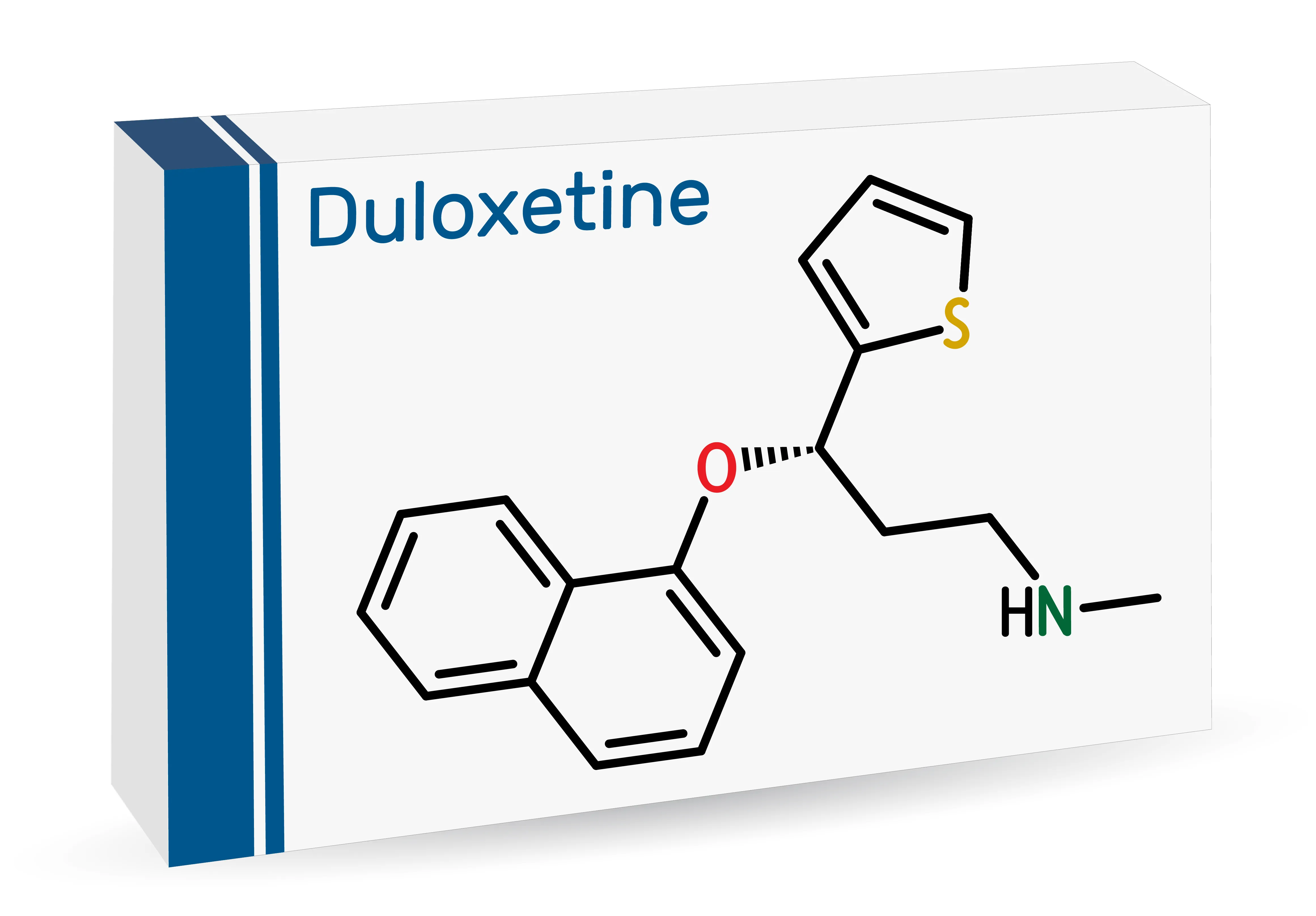 Duloxetin-Medikamentenpackung, ein SNRI zur Behandlung von Depressionen und chronischen Schmerzen