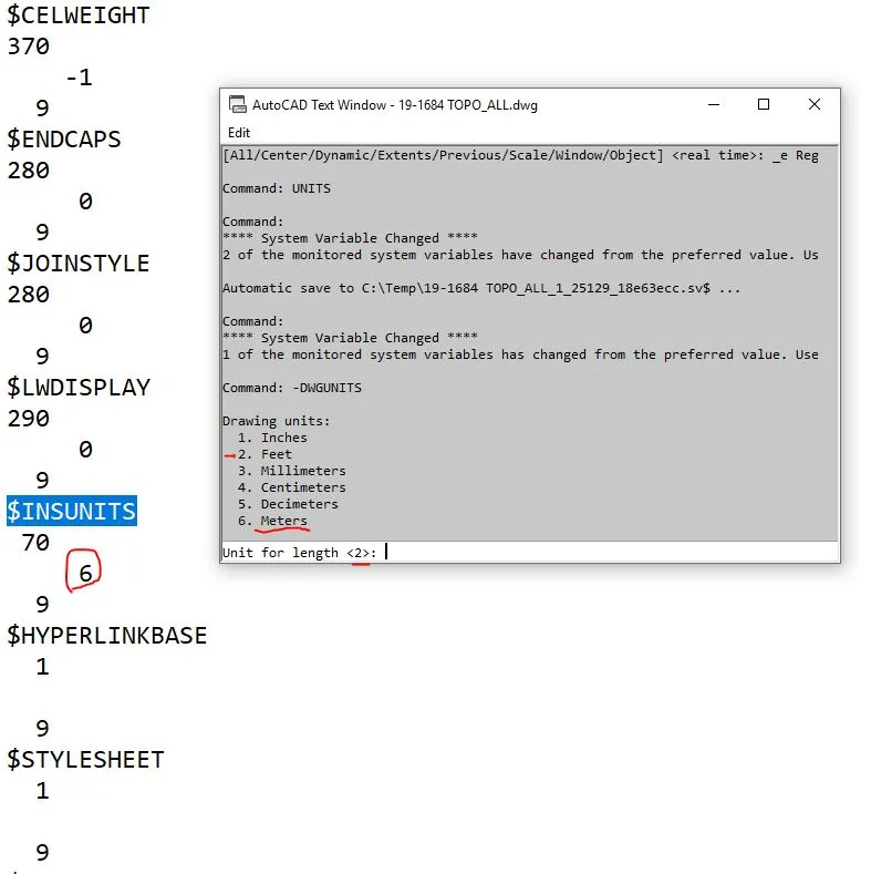 DXF-Einheiten-Einstellung