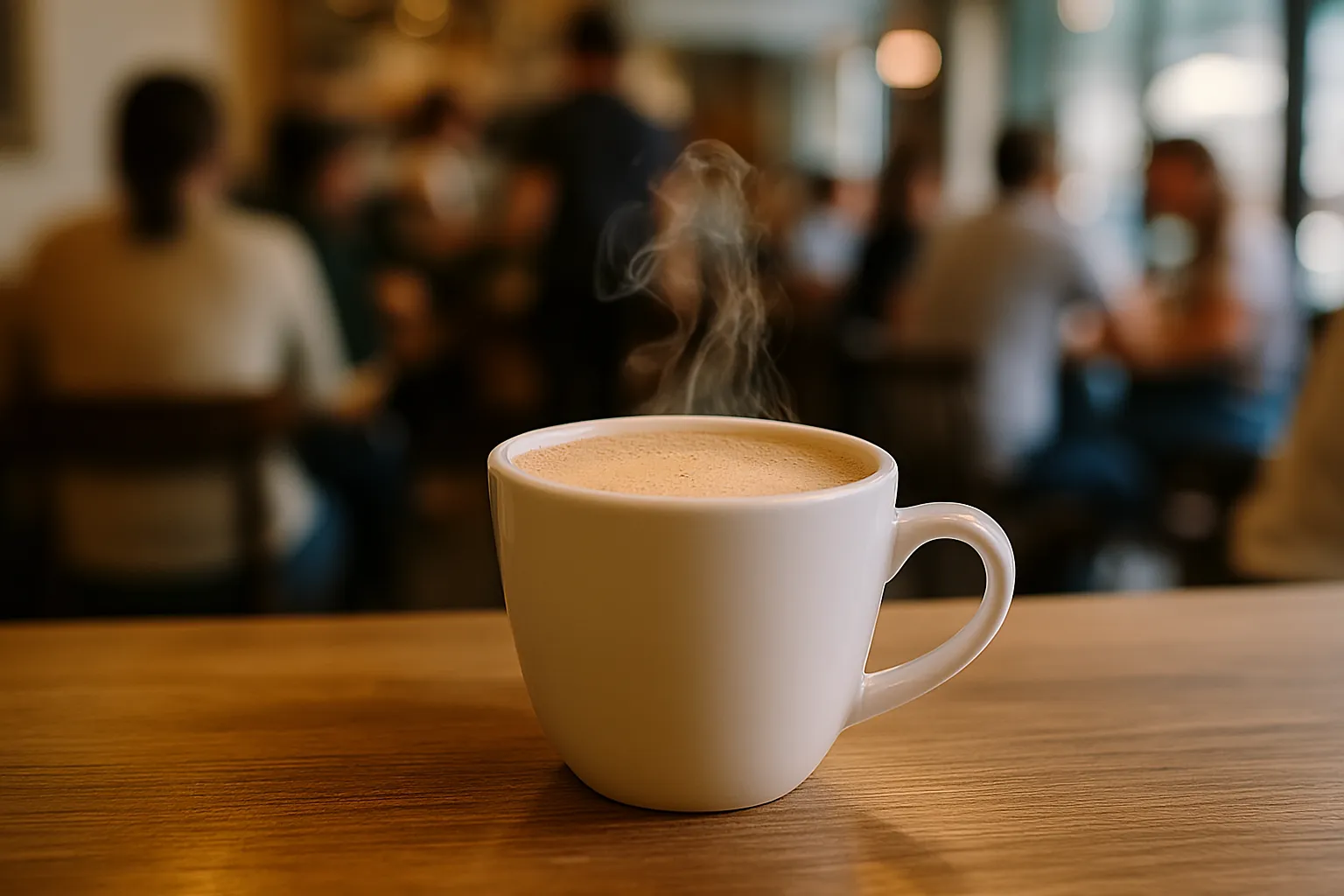 Ein cremiger Chai Latte in einer Tasse mit aufgeschäumter Milch, oft in westlichen Cafés in Deutschland beliebt.