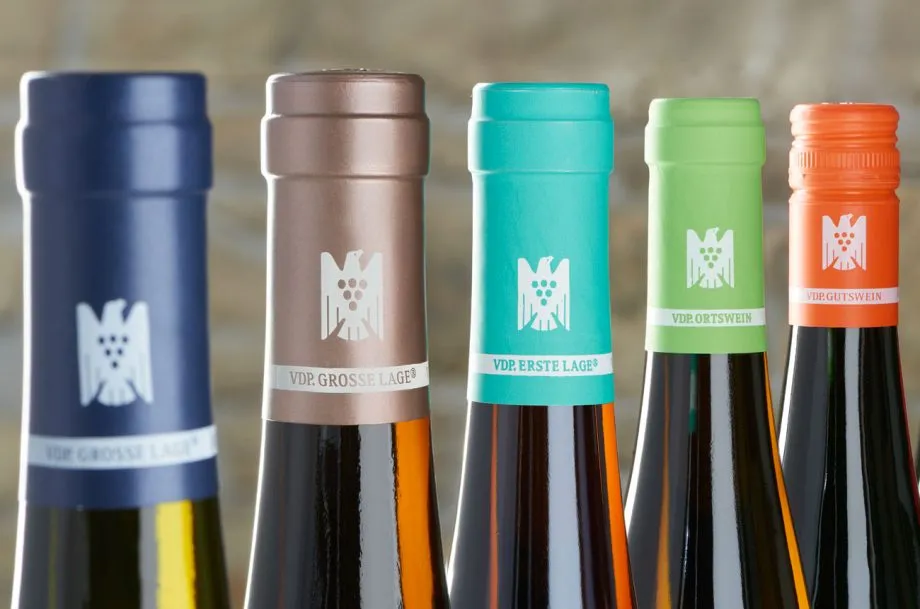 Ein Etikett eines deutschen Rieslings.