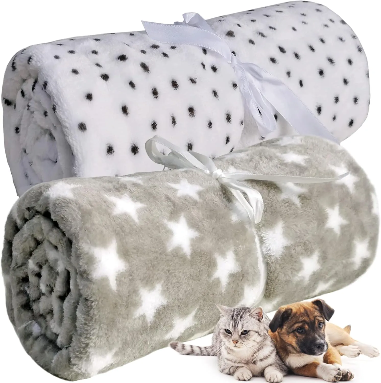 Ein flauschiges braunes Leerking Katzendecke Set, ideal für gemütliche Katzen.