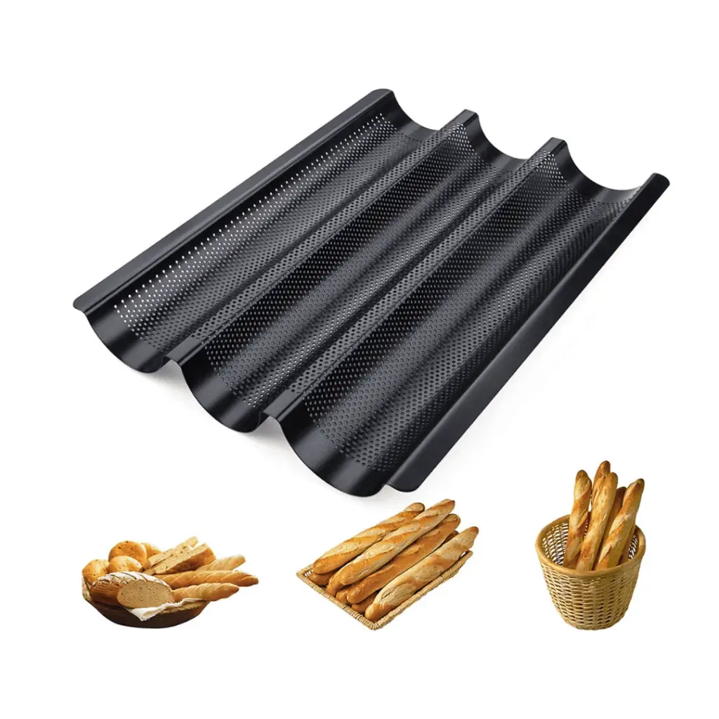 Ein spezielles Baguetteblech für perfekt geformte und knusprige schnelle Brötchen.