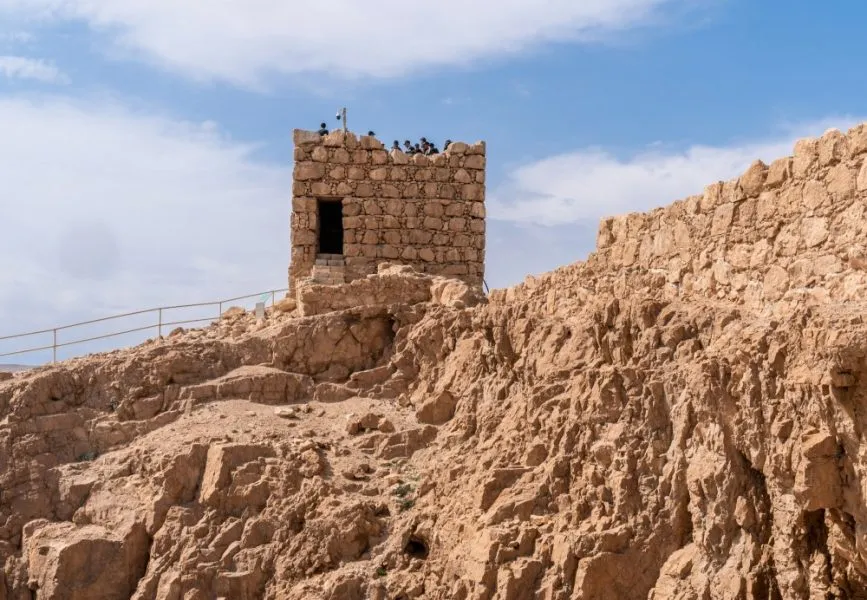 Einblicke in die restaurierten Bereiche der Festung Masada, ehemalige Tempel.