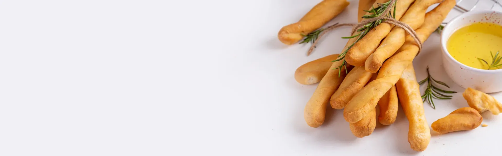 Eine Auswahl an italienischen Broten und Gebäckstücken