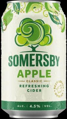 Eine einzelne Dose Somersby Apple Cider, fruchtiges Apfelgetränk