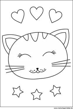 Eine Katze träumt friedlich, ein zauberhaftes Ausmalbild für ruhige Momente