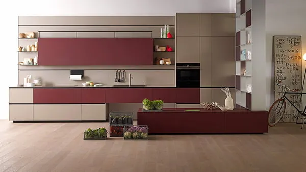Eine moderne Valcucine Küche mit Riciclantica-System, minimalistisch und umweltbewusst.