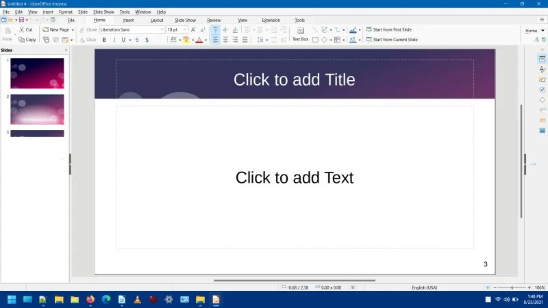 Eine native LibreOffice Vorlage mit Darstellungsproblemen