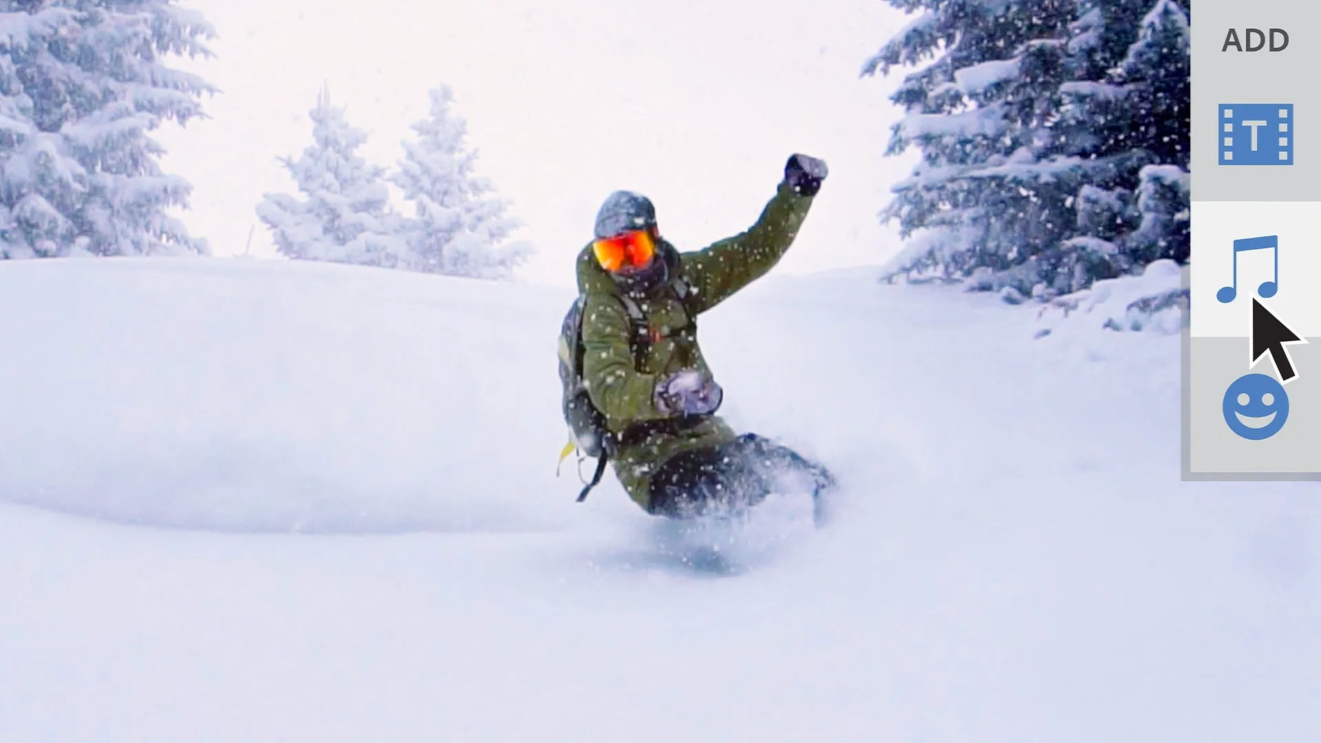 Eine Person, die einen Berg mit einem Snowboard hinunterfährt