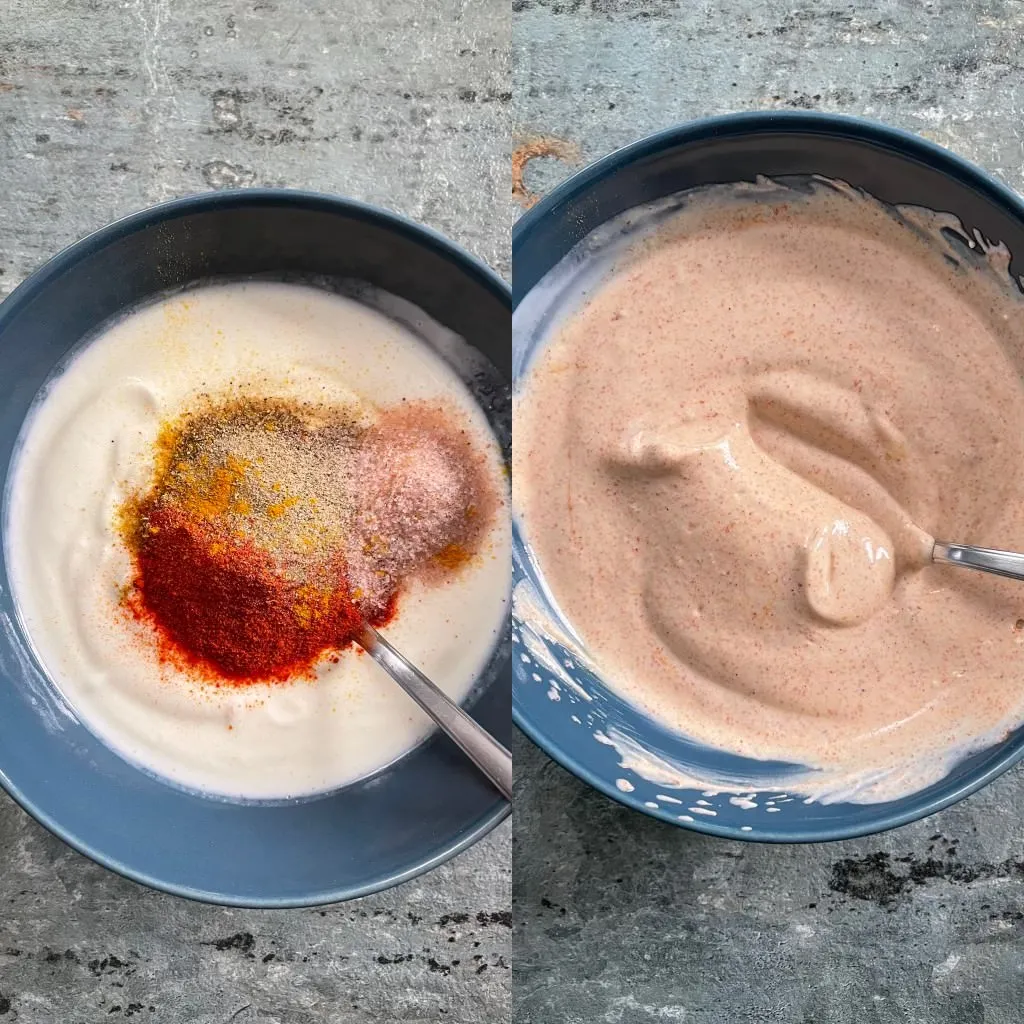 Eine Schüssel mit einer gut vermischten Gewürzmischung