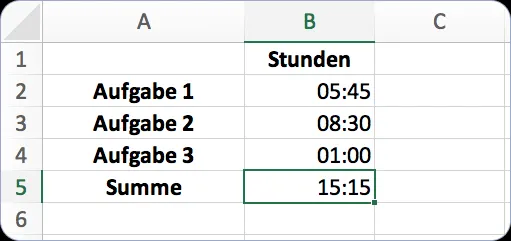 Eine übersichtliche Excel-Tabelle zur Arbeitszeiterfassung