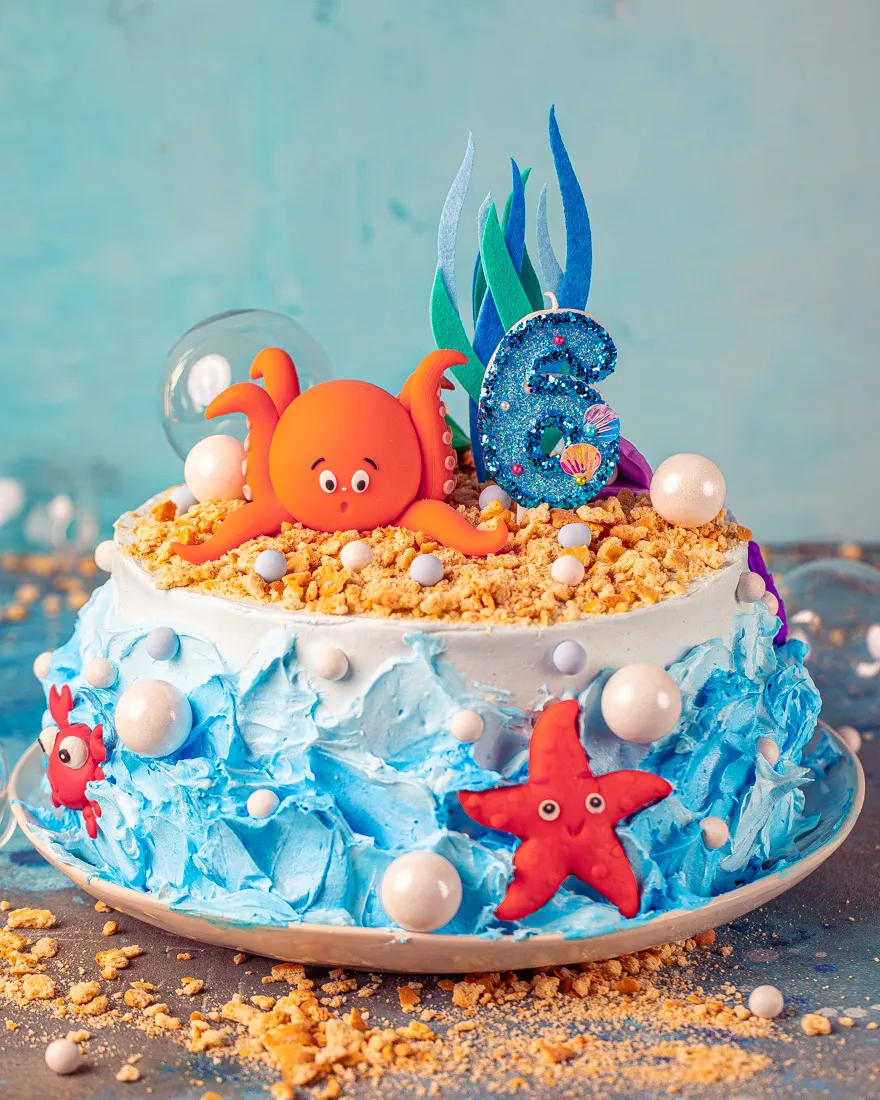 Einfache Unterwasserwelt Torte ohne backen