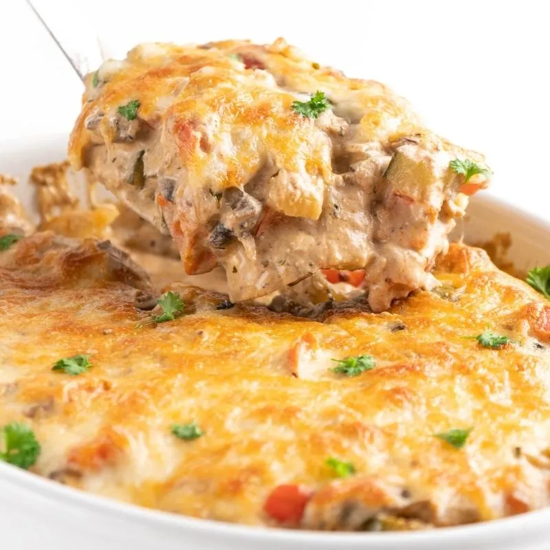 Einfacher Low Carb Gemüseauflauf - vegetarischer Auflauf zum Abnehmen ohne Kohlenhydrate