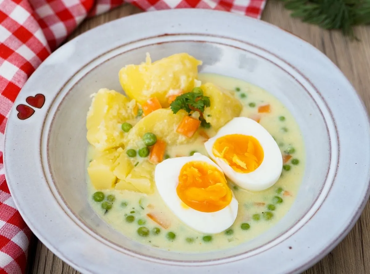 Einfaches und herzhaftes Eierragout, ein vielseitiges eier gericht